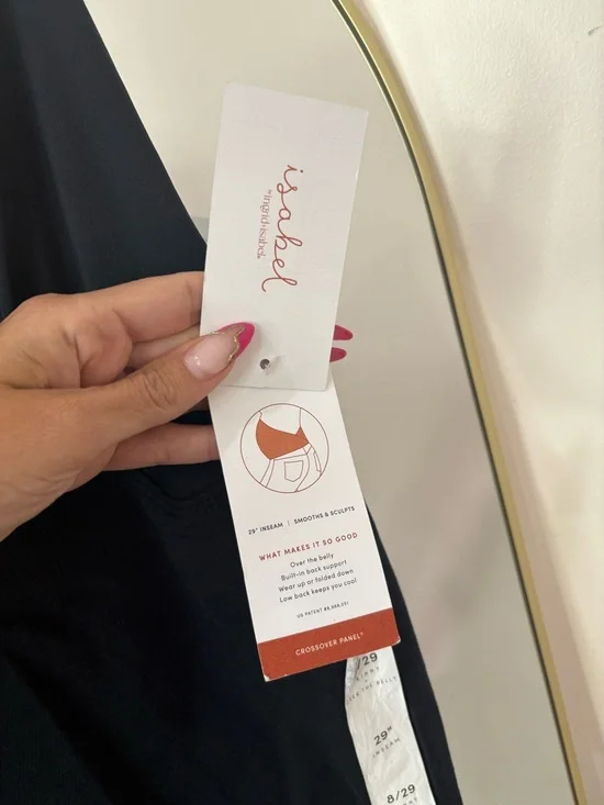 Isabel maternity over the belly Black High-Waist Women’s Pants - Picture 3 of 5